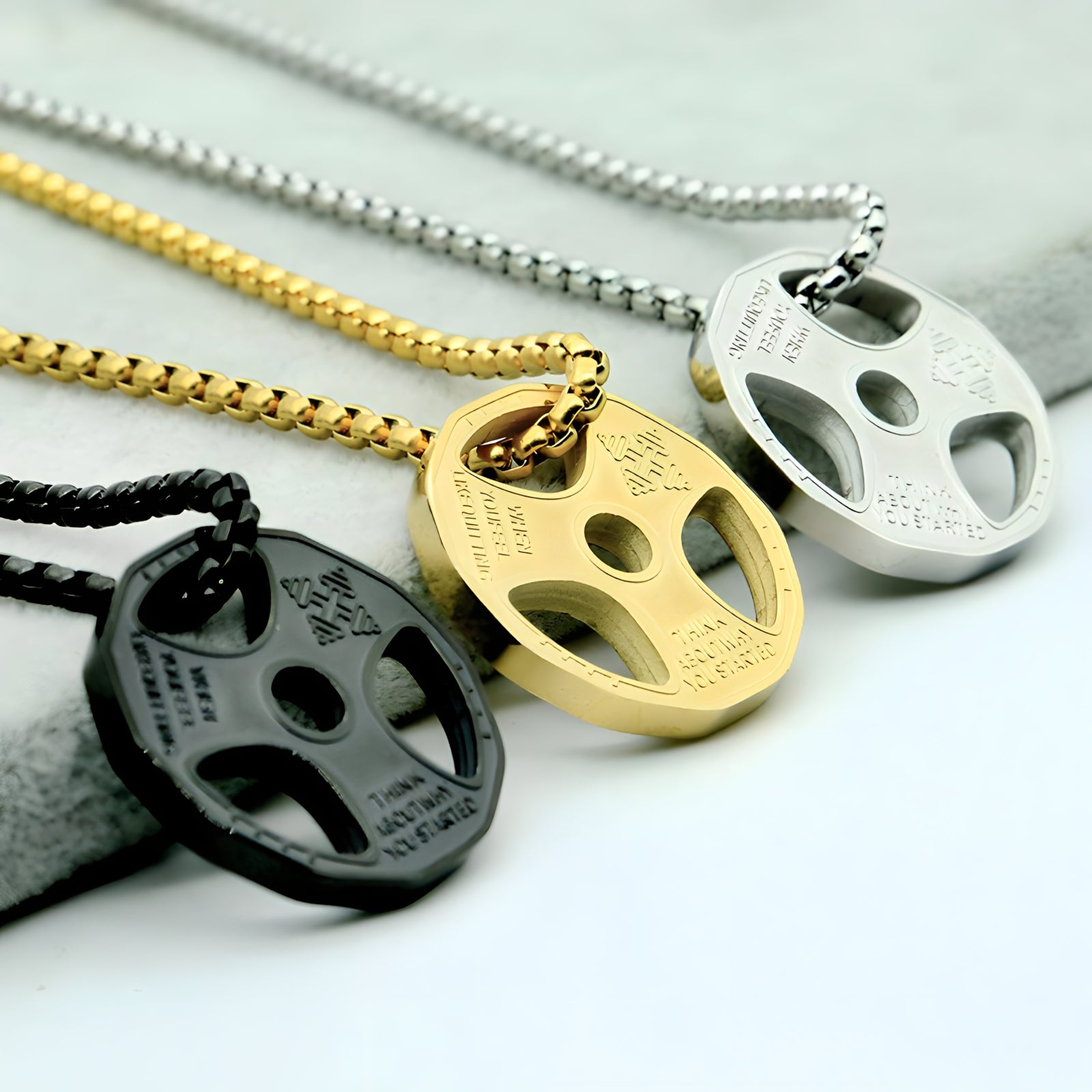 Weight Plate Necklace | Gym Jewelry | Power Plate Pendant
