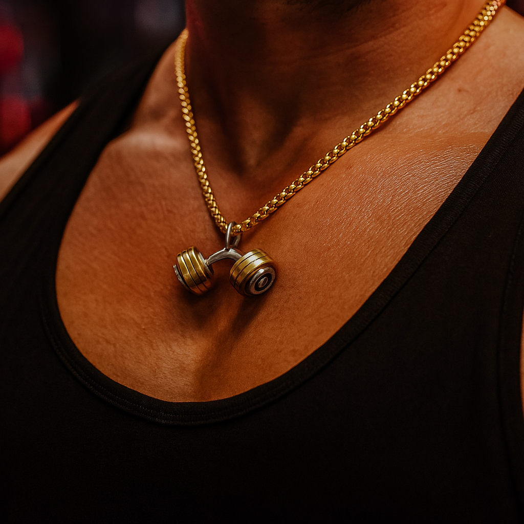 Curved Dumbbell Necklace