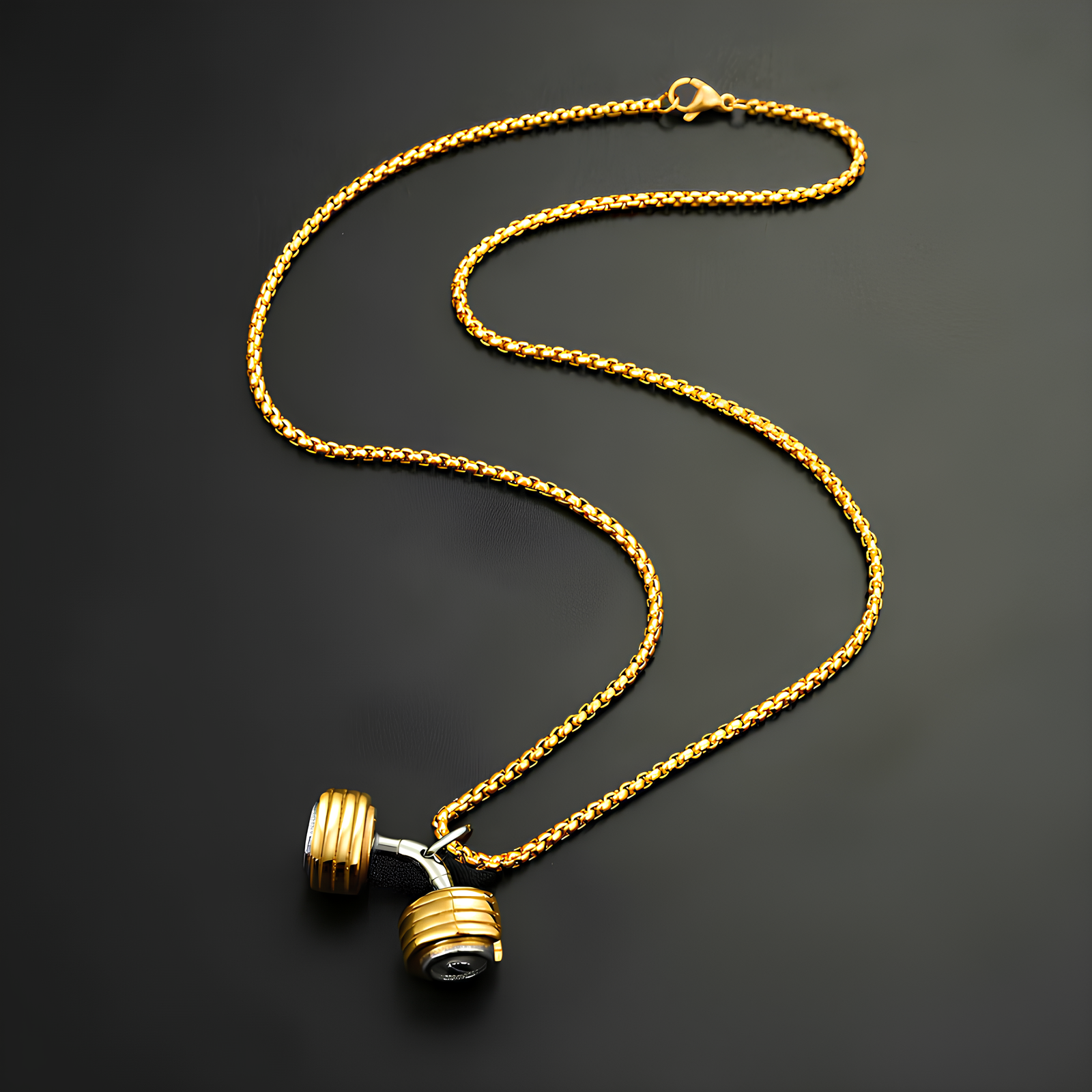 Curved Dumbbell Necklace