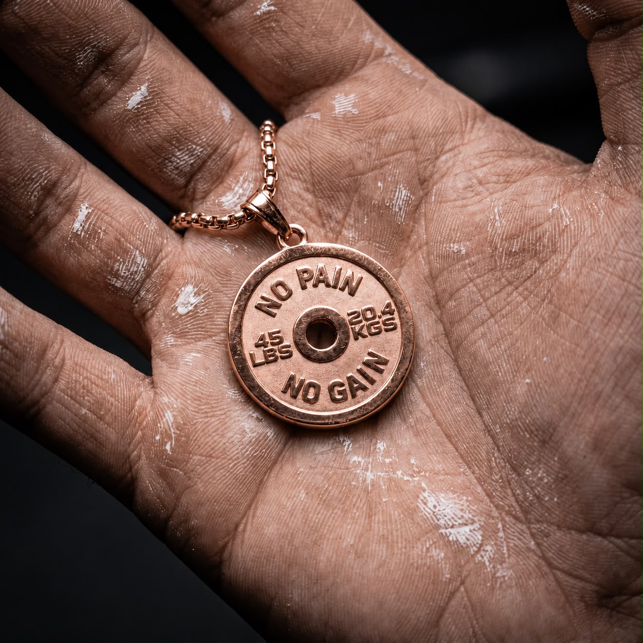 NEW Rose Gold Classic Weight Plate Necklace