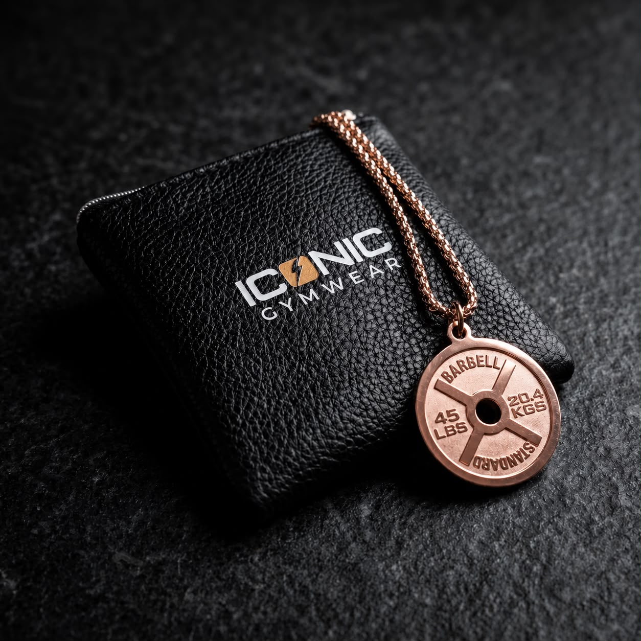 NEW Rose Gold Classic Weight Plate Necklace