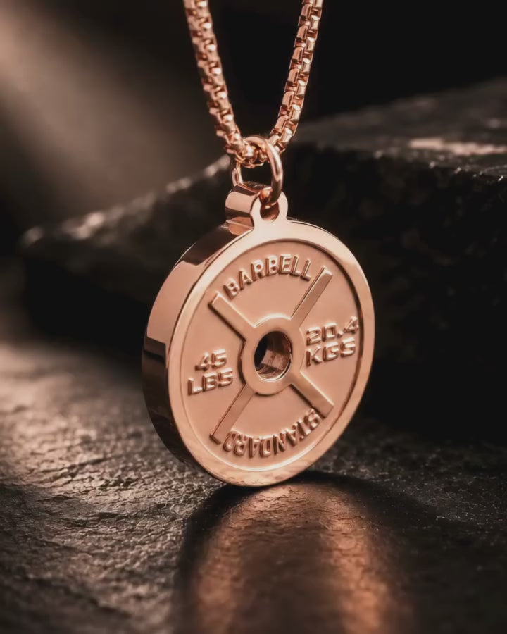 Weight Plate Necklace | Gym Jewelry | Classic Weight Plate Necklace